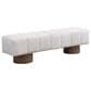 Hearth and Haven 64" Upholstered Dining Bench with Feet Pads in Beige, , large