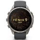 Garmin fenix 9 Pro Smartwatch 47mm Titanium with Graphite and Black Silicone Band, , large
