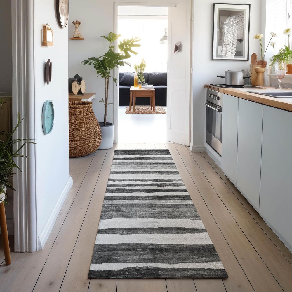 Dalyn Rug Company Neo NO16 2&#39;3&quot; x 7&#39;6&quot; Charcoal Runner, , large