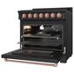 Thor Kitchen Gordon Ramsay 6 Cu. Ft. Professional Liquid Propane Range with Rose Gold Handle Kit in Black, , large