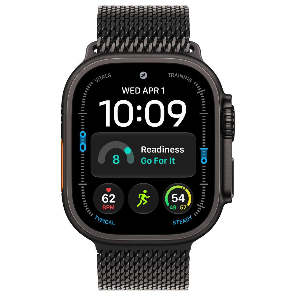 Apple Watch Ultra 4 (GPS + Cellular) 49mm Black Titanium Case with Black Titanium Milanese Loop - S and 2-Year AppleCare+, , large