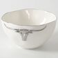 Pampa Bay Longhorns Large Bowl in White and Silver, , large