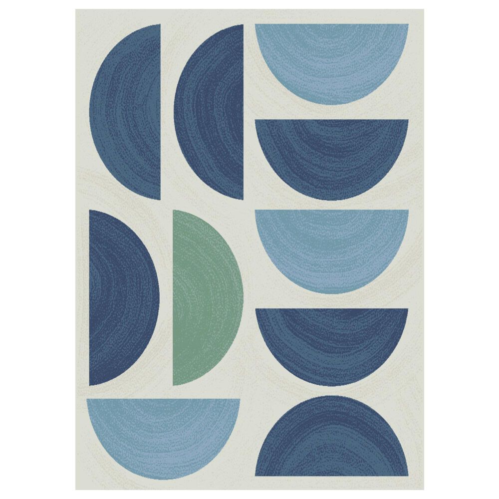 Balta Rugs Franciszka Geometric 5"3" x 7" Blue Area Rug, , large