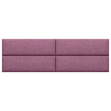 Jaxx Panelist Upholstered King Headboard Panel in Plum (Set of 4), , large