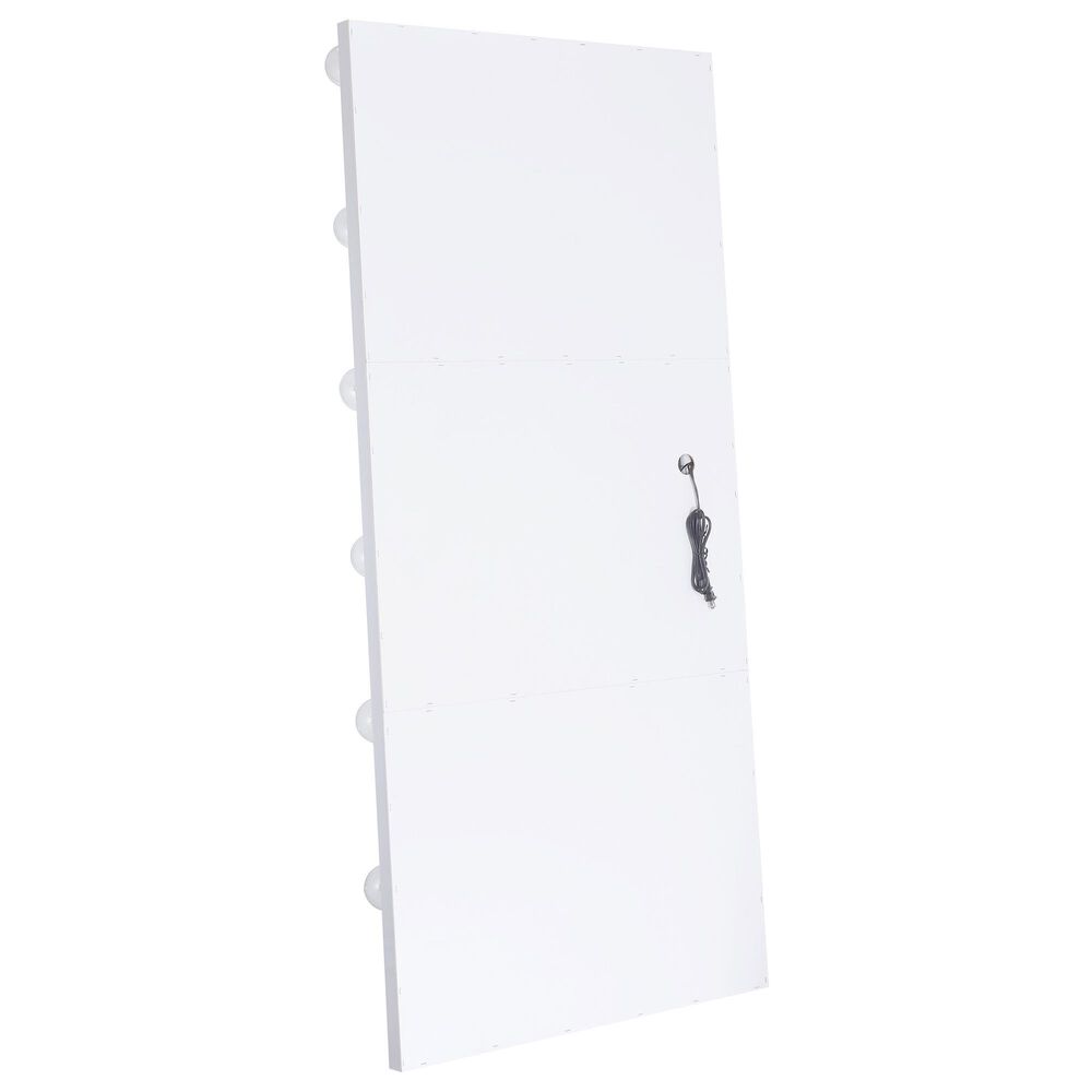 Coaster Zayan Floor Mirror in White Gloss, , large