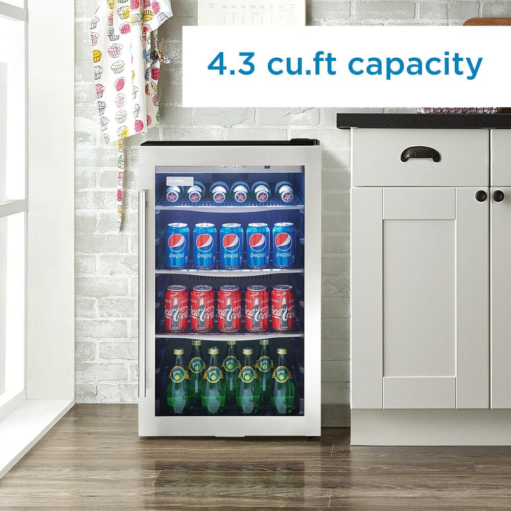 Danby 4.3 Cu. Ft. Free-Standing Beverage Center in Stainless Steel, , large