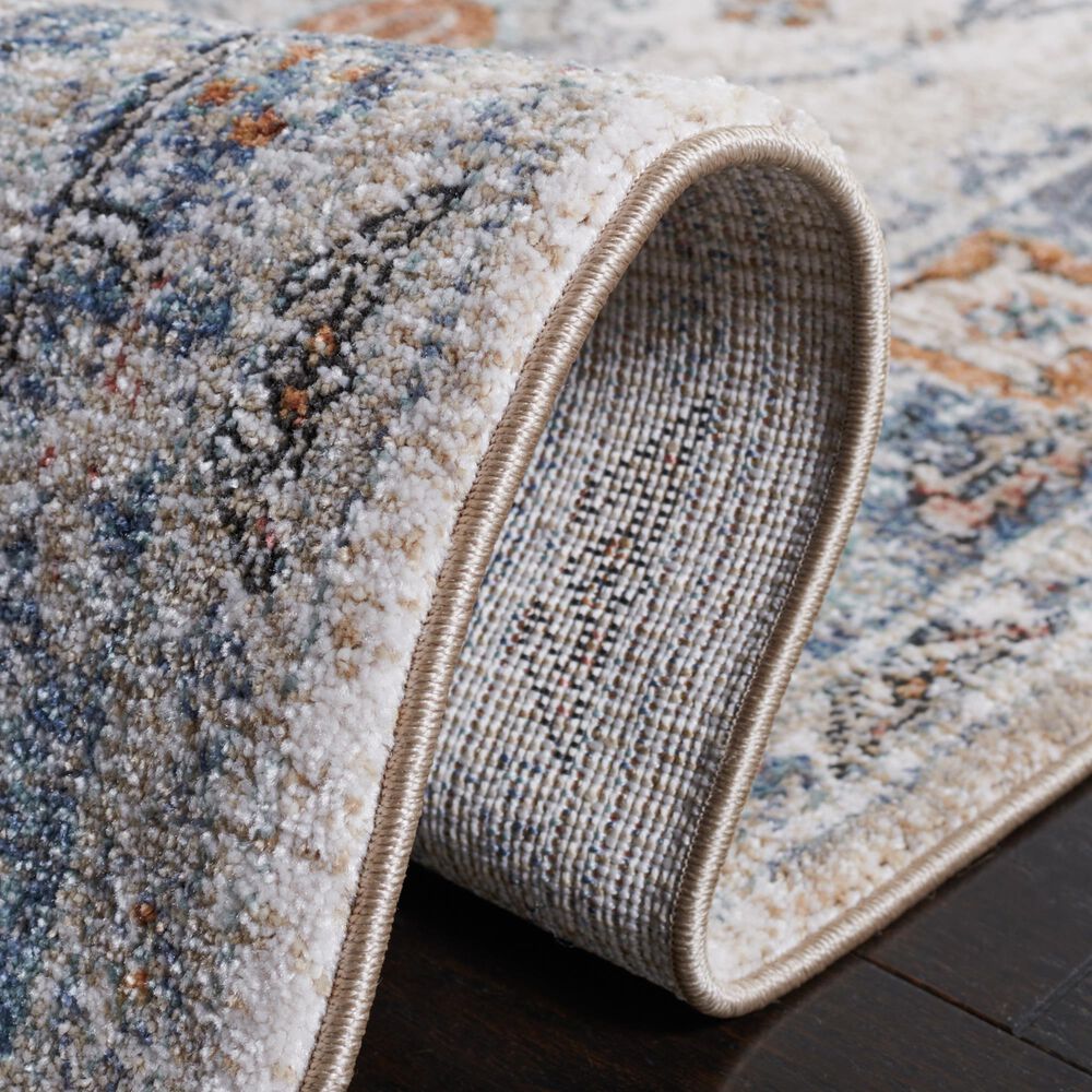 Safavieh Jasmine JSM343A 4&#39;5&quot; x 6&#39;5&quot; Ivory and Blue Area Rug, , large
