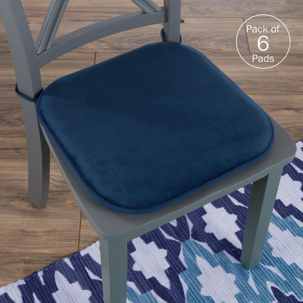 Timberlake Plush Chair Cushion in Navy &#40;Set of 6&#41;, , large