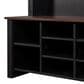 HOMLUX 6-Hook Hall Tree with 16-Compartment in Black and Walnut, , large