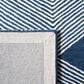 Safavieh Micro-Loop MLP618N 2"3" x 9" Navy and Ivory Runner, , large
