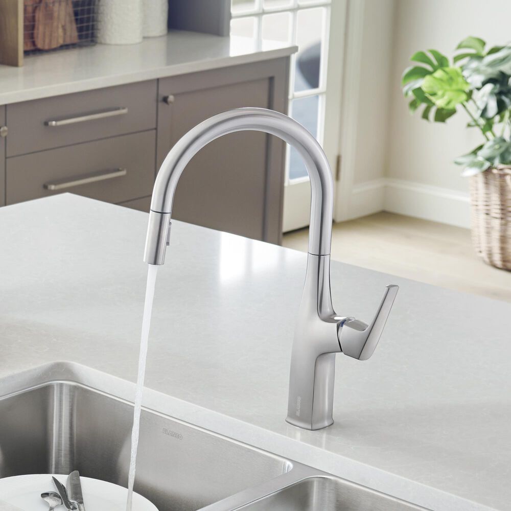 Blanco Rivana Pull-Down Kitchen Faucet in PVD Steel, , large