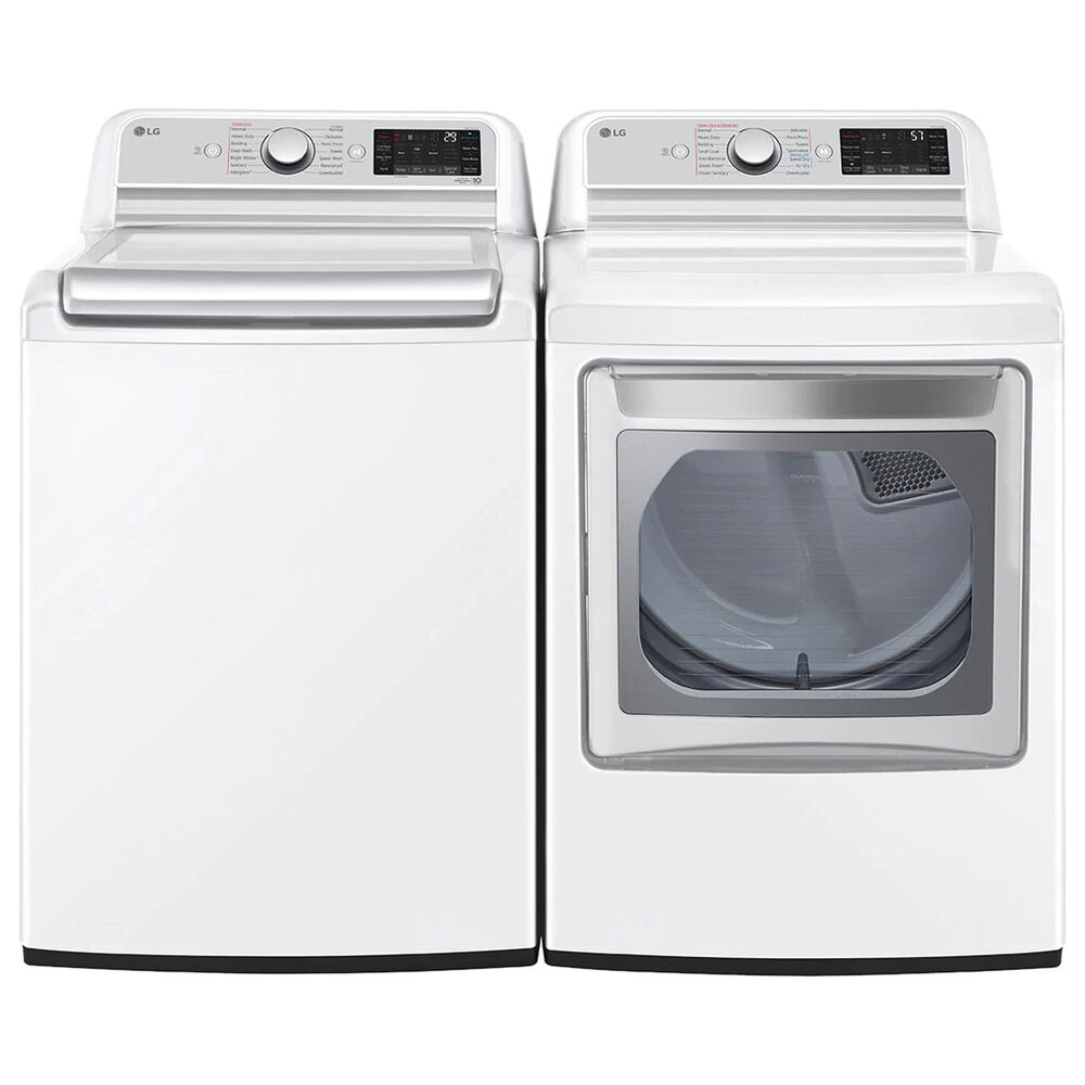 LG 7.3 Cu. Ft Front Load Turbo Steam Gas Dryer in White, , large