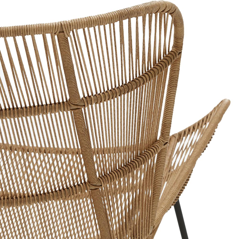 Joybird Doheny Outdoor Lounge Chair in Black and Natural | Nebraska