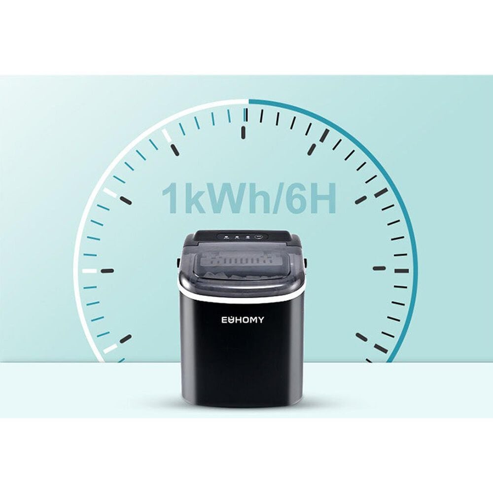 Euhomy 26 Lbs Portable Bullet Ice Maker with Handle in Black, , large