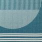 Surya Alfresco 2"5" x 11"10" Marine Blue, Light Silver, Slate Blue and Metallic Silver Indoor/Outdoor Runner, , large