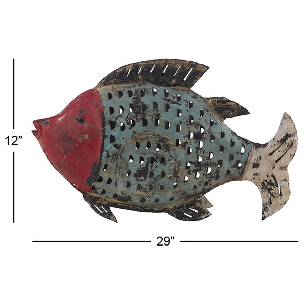 Maple and Jade Vintage Fish Sculpture in Blue, , large