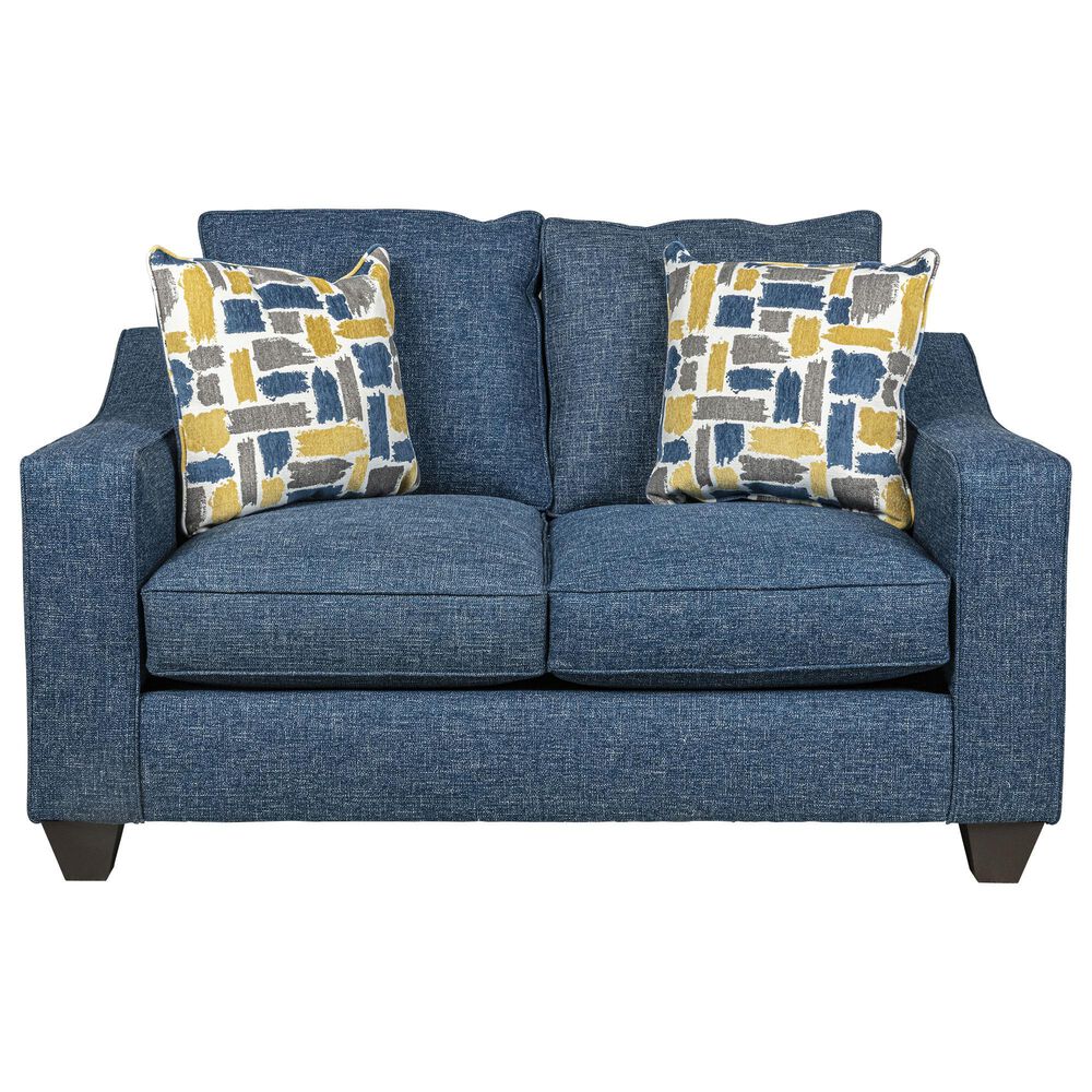 J Cooper USA Galaxy Stationary Loveseat in Azure, , large