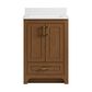 37B Lucerne 24" Single Bathroom Vanity Cabinet in Dark Maplewood with Marble Top and Backsplash, , large