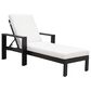 GatherCraft Milan Chaise Lounge with Cushion in Linen Ivory, , large