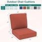Sunwell Garden 4" Thick Outdoor Cushion Set in Red (Set of 2), , large