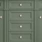 James Martin Vanities Brittany 60" Double Bathroom Vanity in Smokey Celadon with 3 cm White Zeus Quartz Top and Rectangular Sinks, , large