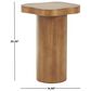 Maple and Jade Pedestal Accent End Table in Brown, , large