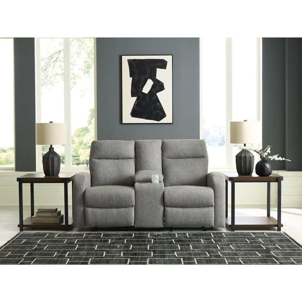 Ashley Gauntlet Manual Reclining Loveseat in Sterling, , large