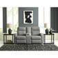 Ashley Gauntlet Manual Reclining Loveseat in Sterling, , large