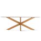 Home Trends & Design Malibu and Peabody 7-Piece Oval Dining Set in Antique Gold and Sawar White, , large