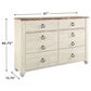 Signature Design by Ashley Willowton 3-Piece Queen Bedroom Set in Whitewash, , large