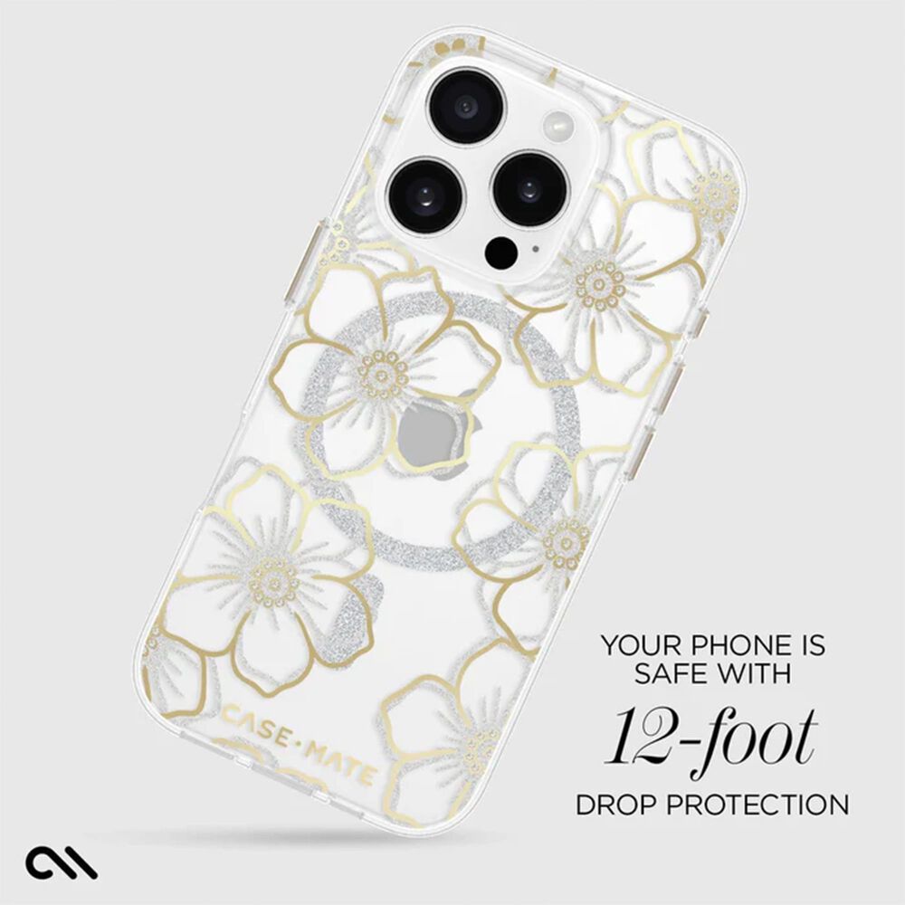 Case-Mate Floral Gems MagSafe Phone Case for the iPhone 16 Pro, , large