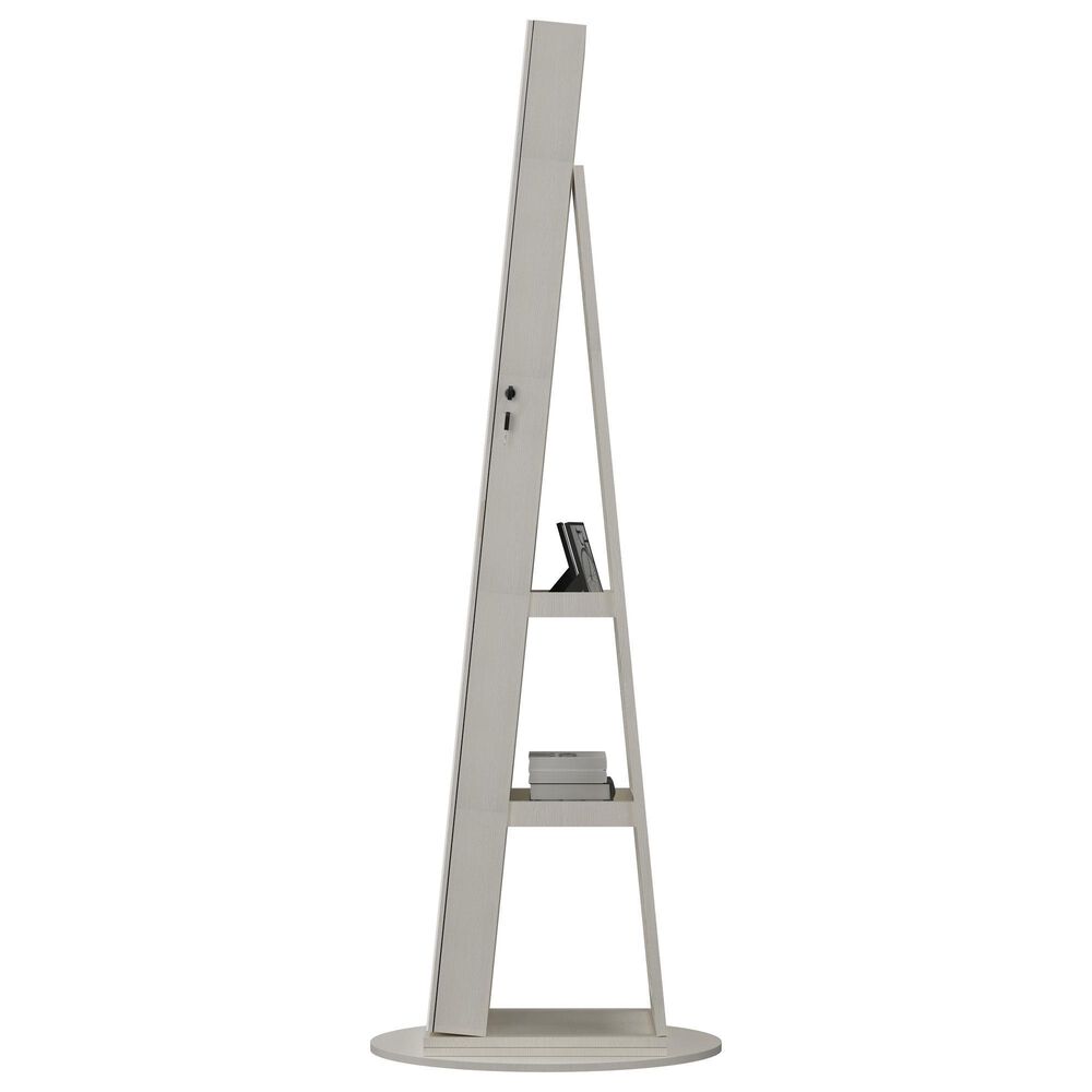 GigaCloud Swivel Jewelry Cabinet with Full Length Mirror and Locking Mechanism in White, , large