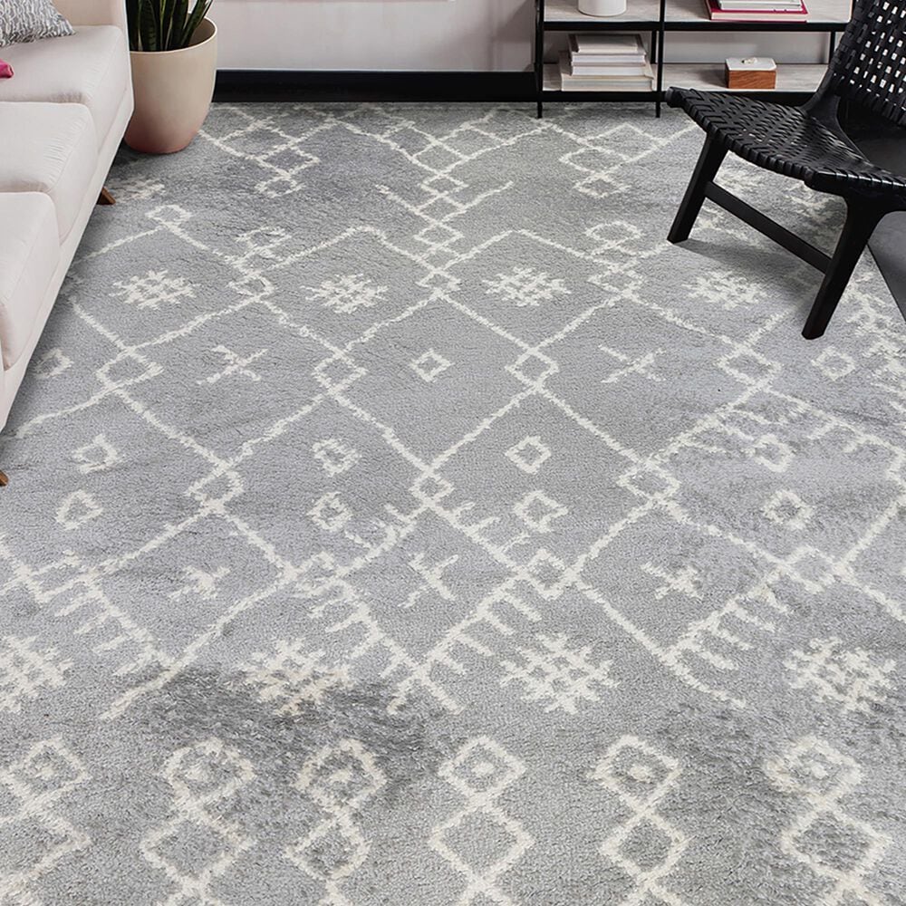Amer Rugs Aspen 5&#39; x 7&#39;6&quot; Gray and Ivory Area Rug, , large