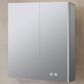 Lexora Home Corsica 30" x 36" LED Mirror Medicine Cabinet with Defogger in Aluminium, , large