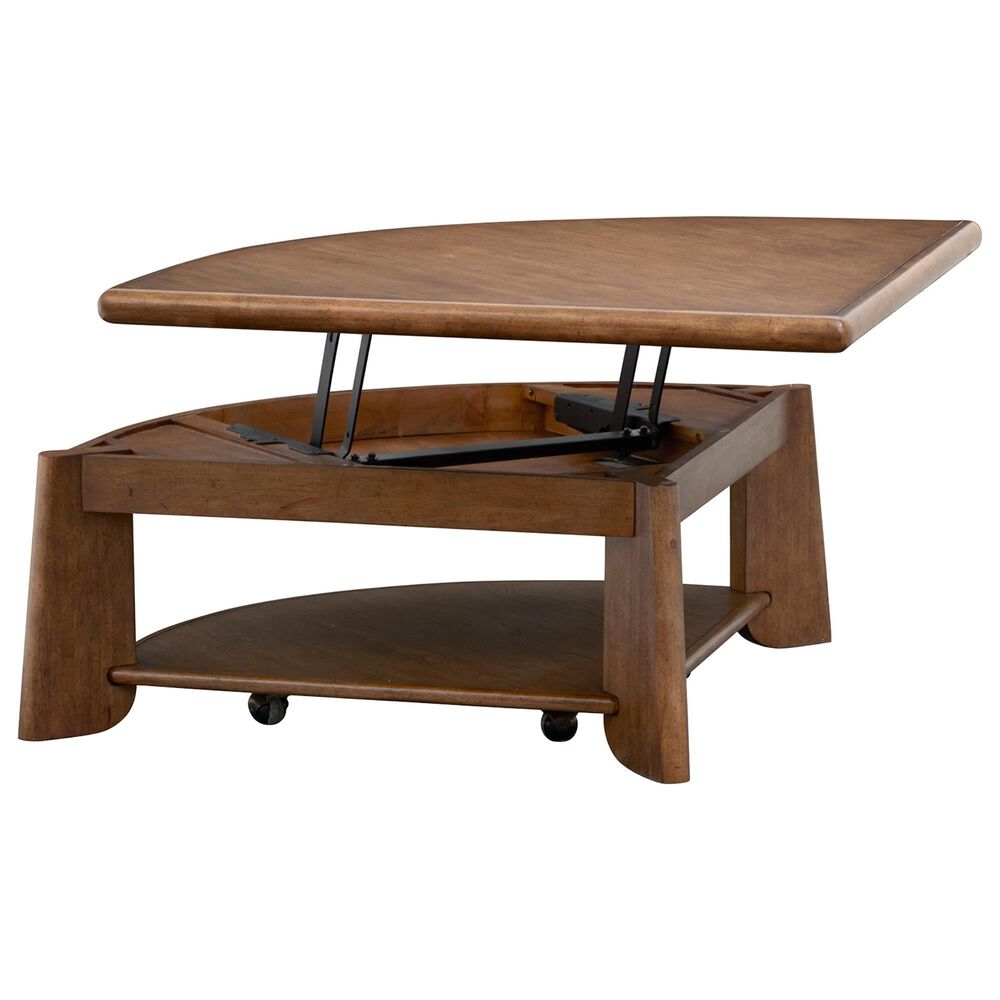 Nicolette Home Tanner Lift Top Cocktail Table with Casters in Tawny Brown, , large