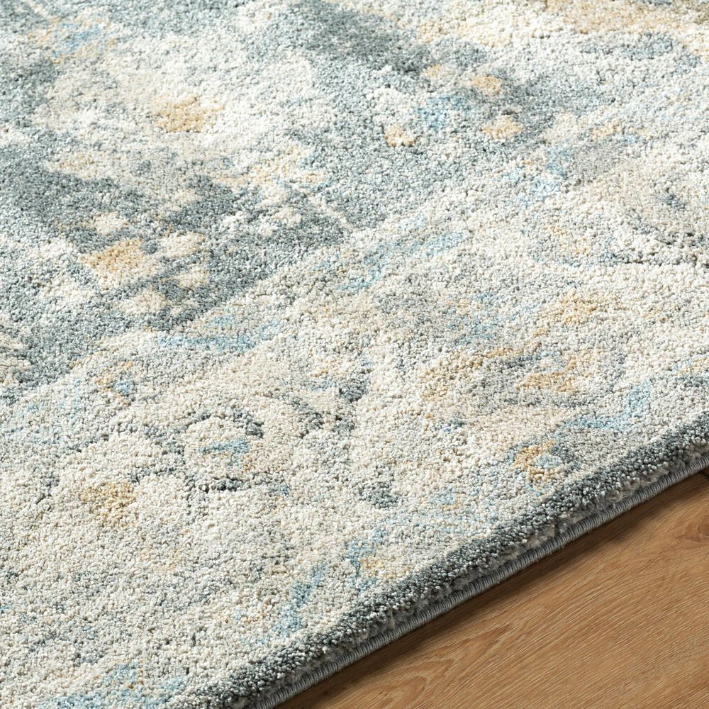 Surya Avellino 5&#39;3&quot; x 7&#39; Light Beige, Gray, Pale Blue, Tan, Deep Teal, Denim and Light Olive Area Rug, , large