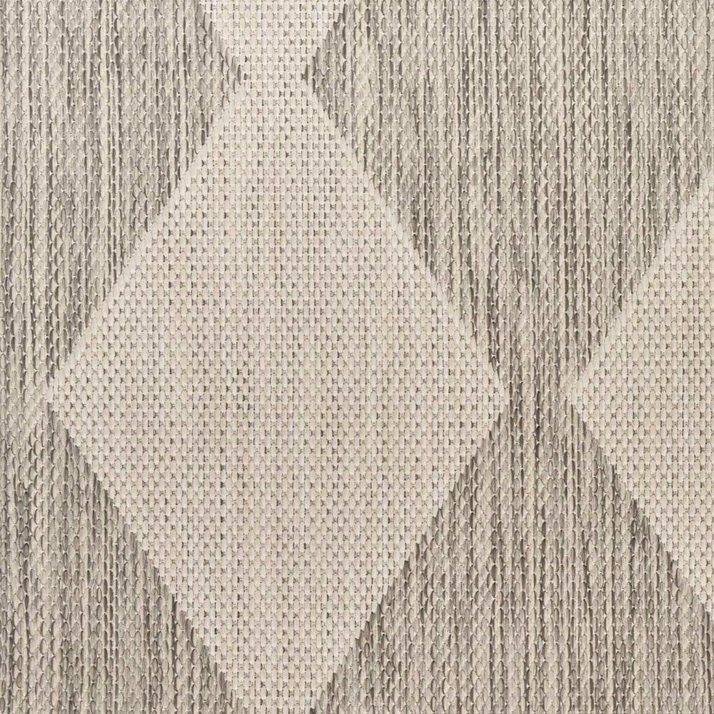 Nourison Positano Geometric Light Grey 7&#39; x 10&#39; Indoor/Outdoor Area Rug, , large