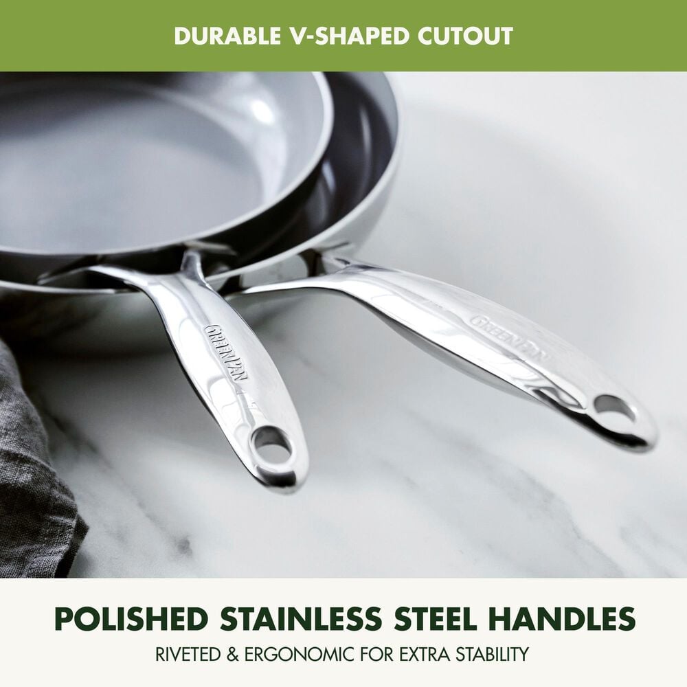Green Pan Valencia Pro 11-Piece Cookware Set in Stainless Steel, , large