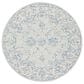 Safavieh Micro-Loop 3" Round Blue and Beige Area Rug, , large
