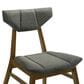 Armen Living Amaris Side Chair with Charcoal Upholstery in Warm Walnut (Set of 4), , large