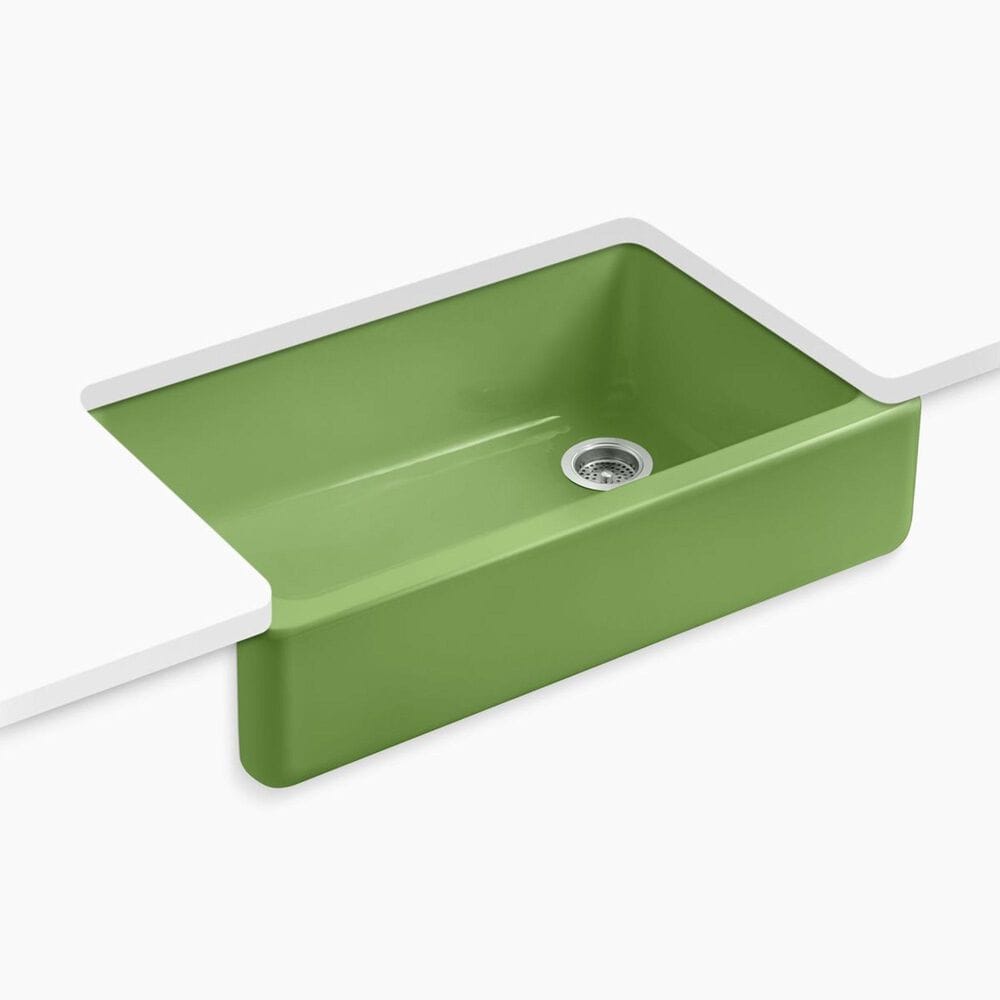 Kohler Whitehaven 35.75" Single Bowl Farmhouse Kitchen Sink in Fresh Green, , large