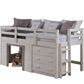 Forest Grove Sweet Dreams Low Loft Bed in Beautiful White and Grey, , large