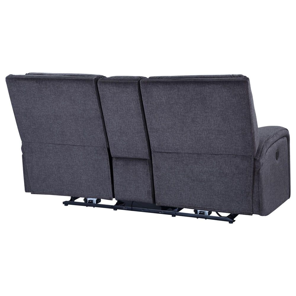 Steve Silver Lovell Power Console Loveseat in Charcoal, , large