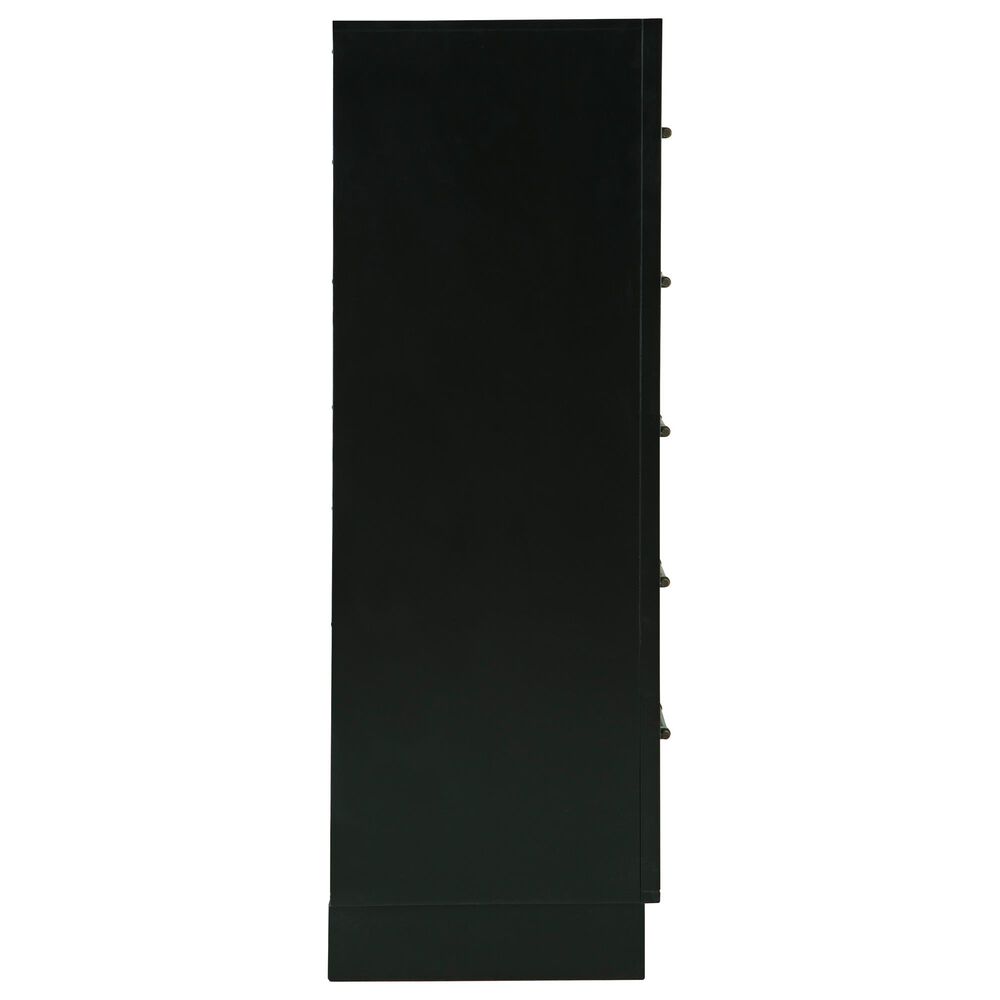 Ashley Kraeburn 5-Drawer Chest in Brown and Satin Black, , large