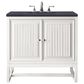 James Martin Vanities Athens 30" Single Bathroom Vanity in Glossy White with 3 cm Charcoal Soapstone Quartz Top and Rectangular Sink, , large