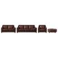 Hydeline Belfast 4-Piece Stationary Living Room Set in Caramel Brown, , large