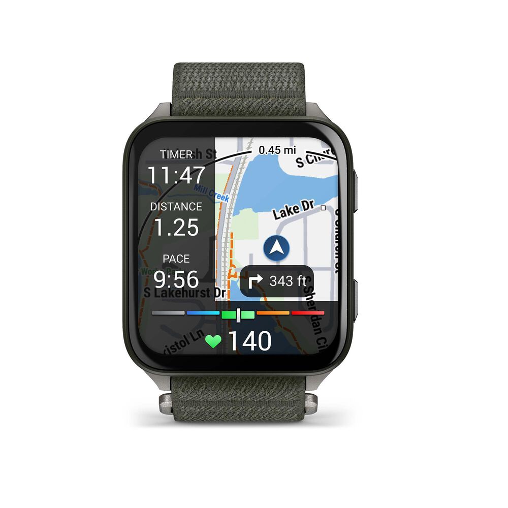 Garmin Venu X1 GPS Smartwatch - Moss with Titanium Caseback and Moss ComfortFit Nylon Band, , large