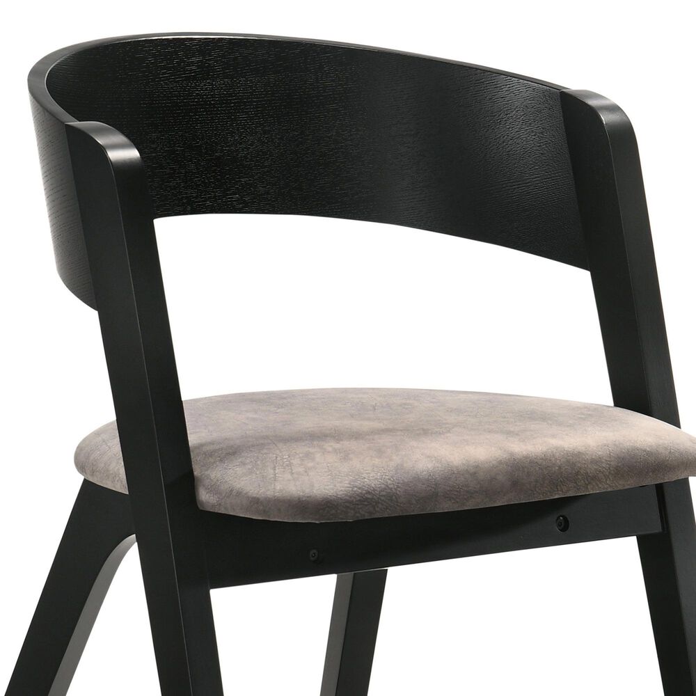 Armen Living Jackie Dining Chair in Black, , large