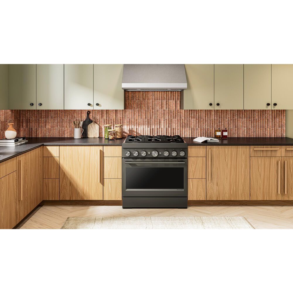 KitchenAid 36" Commercial Dual Fuel Range in Black Ore, , large