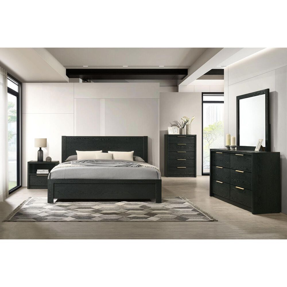 Mayberry Hill South Bend 1 Drawer Nightstand in Black, , large